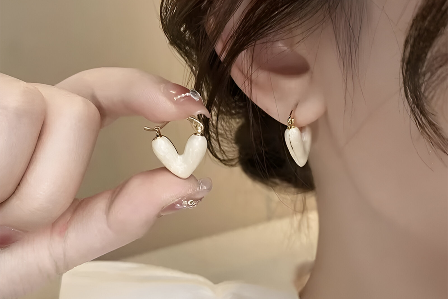 Timeless Heart-Shaped Studs