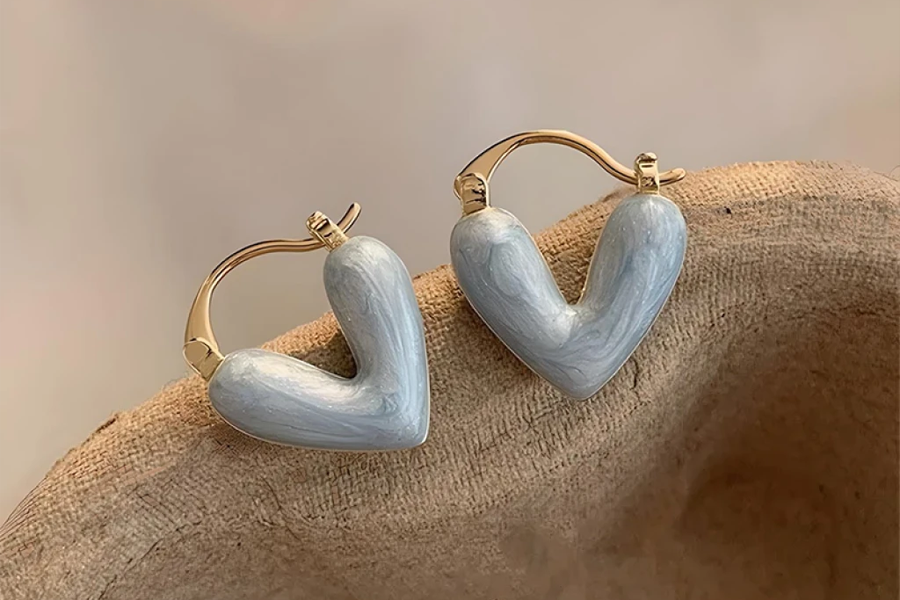 Timeless Heart-Shaped Studs