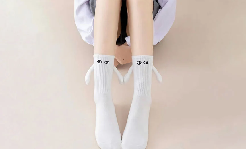 Magnetic Cartoon Eye Themed Socks
